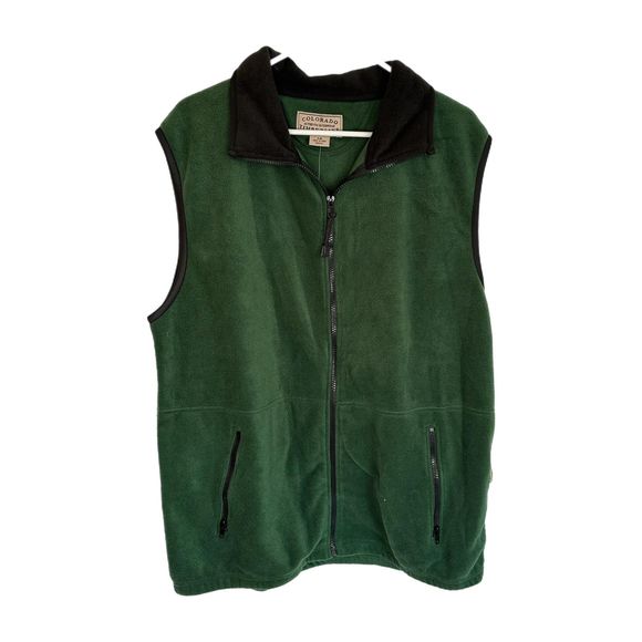 Colorado Timberline Warriors Centaurus Green Fleece Vest, Large, NWT - Picture 1 of 8